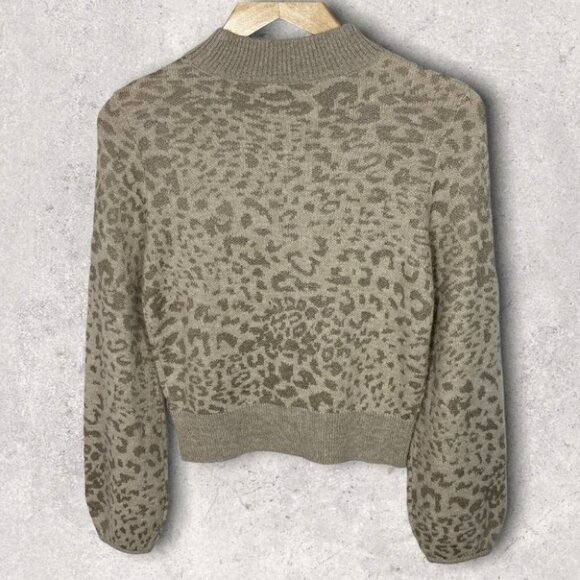 NEW Veronica Beard Alpaca Wool Leopard Print Sweater Pullover Size XS Merino - Picture 4 of 13